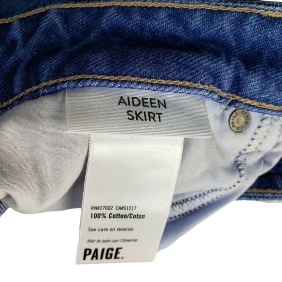 Paige Raw Hem High Rise Denim Mini Skirt Womens Aideen Size 29 NWT - Picture 8 of 9